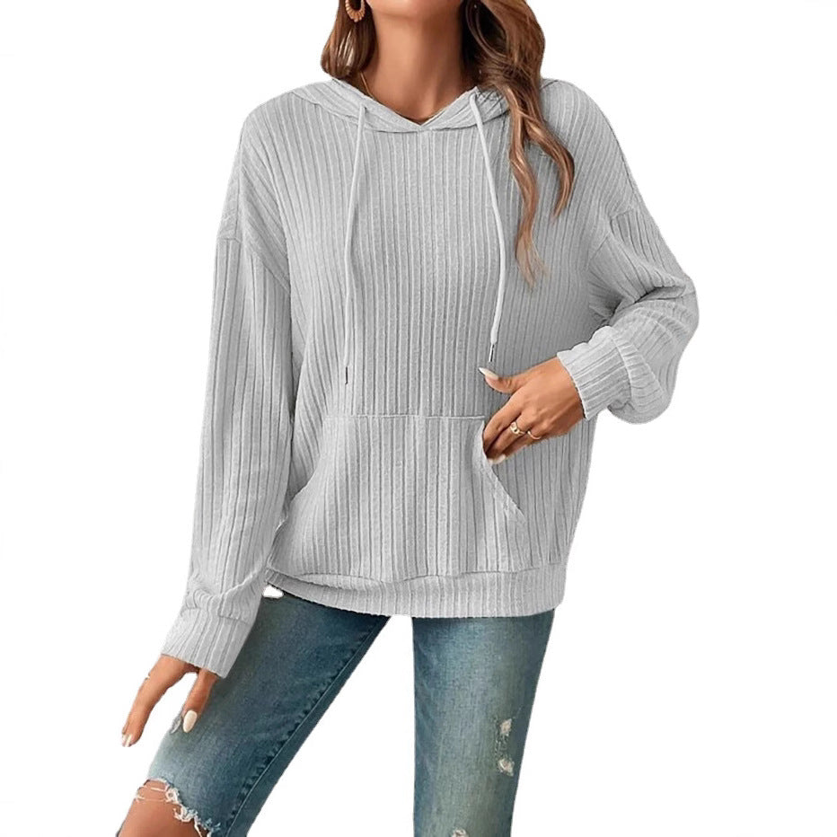 Damen Freizeit Hoodie mit strukturiertem Design und Kängurutasche Stalluxe