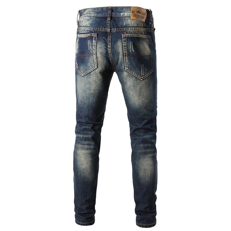 Herren Skinny Fit Jeans im Destroyed-Look Stalluxe