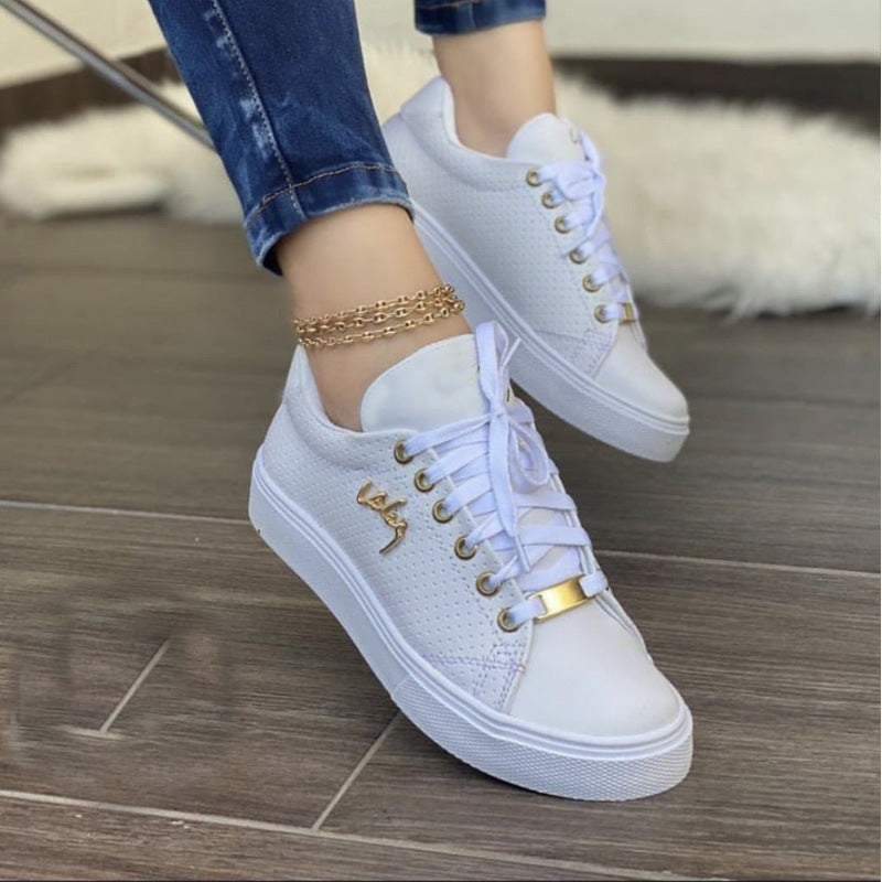 Damen Sportlich-elegante Sneakers mit perforierter Oberseite Stalluxe