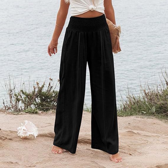 Damen Elegante und luftige Palazzohose Stalluxe