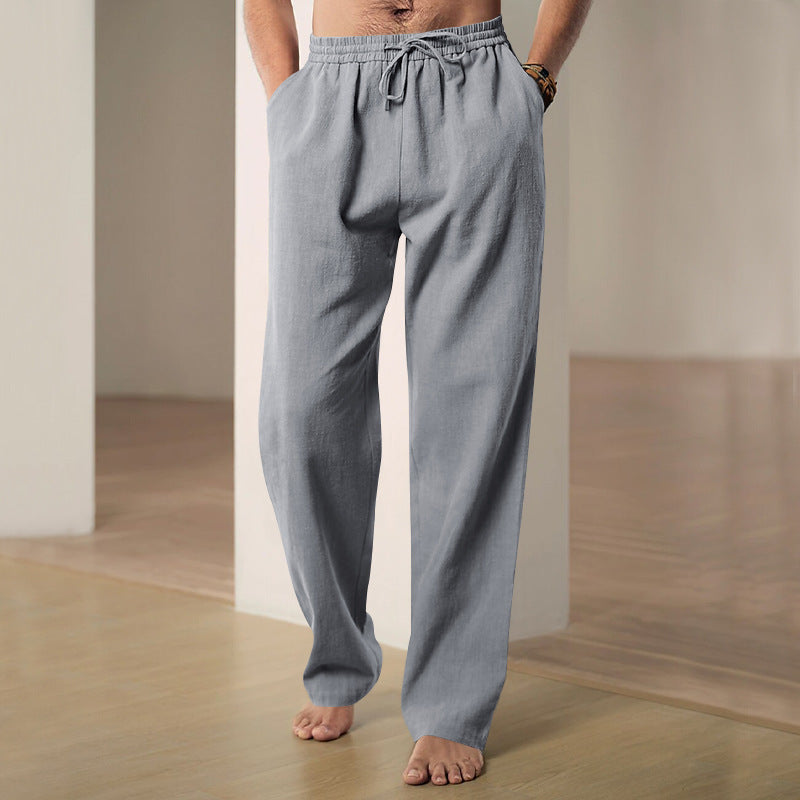 Herren bequeme Freizeithose mit verstellbarem Bund und atmungsaktivem Material Stalluxe