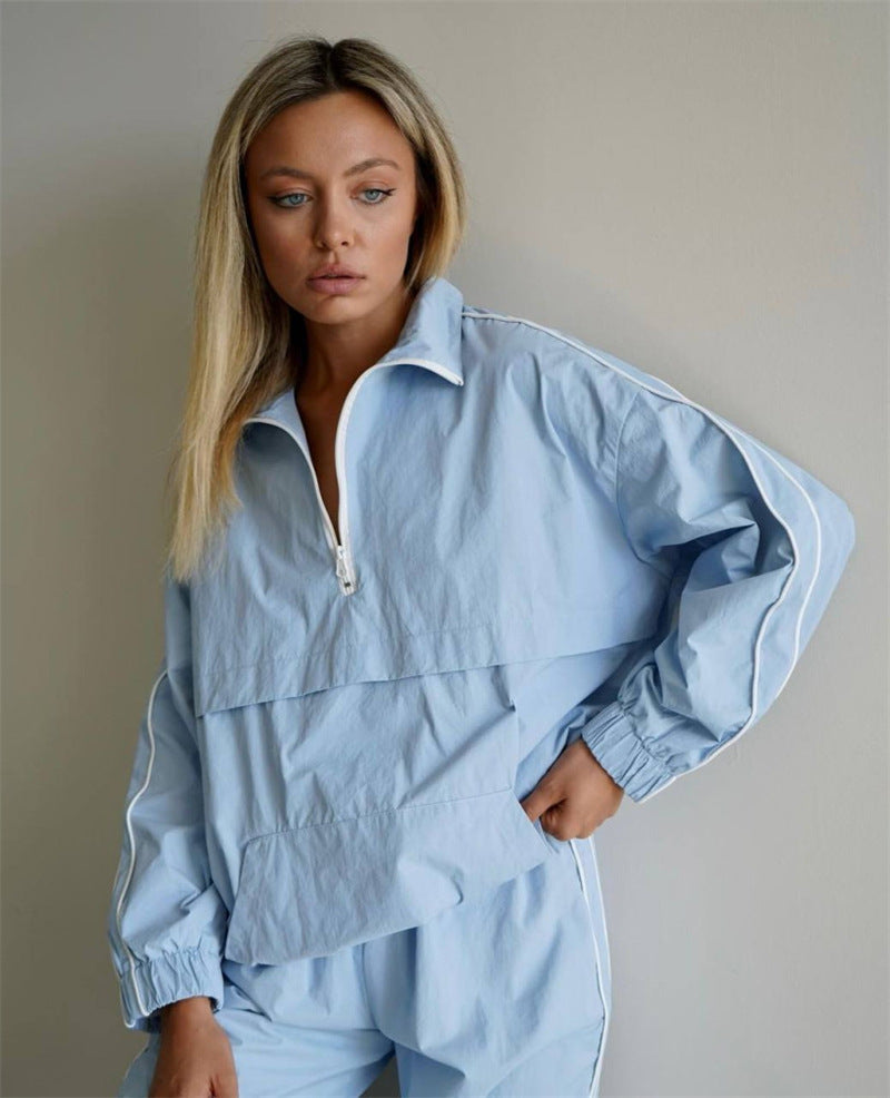 Damen Freizeitjacke mit halbem Reißverschluss und praktischen Taschen Stalluxe