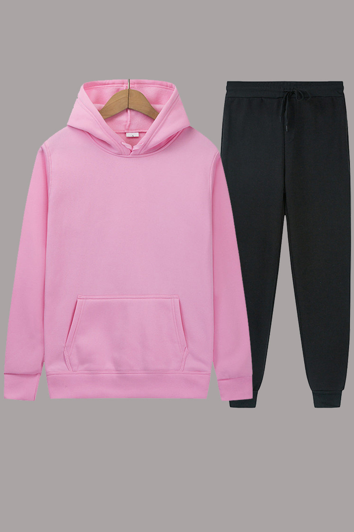 Damen sportliches Hoodie- und Jogginghosen-Set mit elastischem Bund und praktischen Taschen Stalluxe