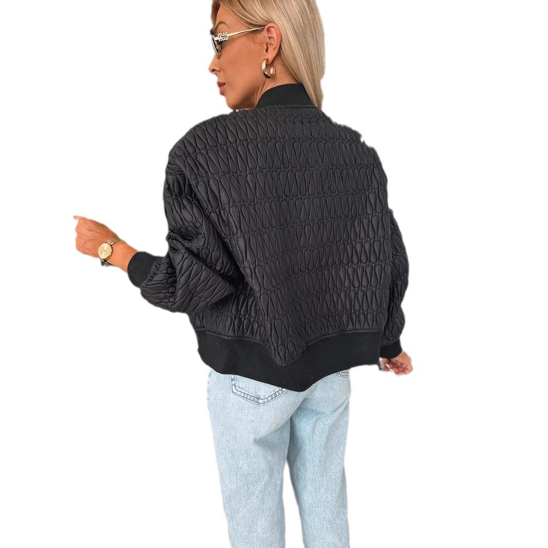 Damen Stepp-Bomberjacke mit elastischen Bündchen und modernem Reißverschluss Stalluxe