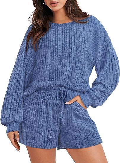 Women's Cozy Ribbed Lounge Set Stalluxe