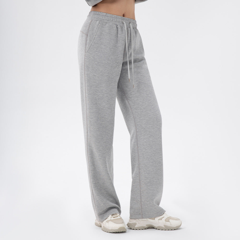 Damen Bequeme Jogginghose mit seitlichen Eingrifftaschen und verstellbarem Bund Stalluxe