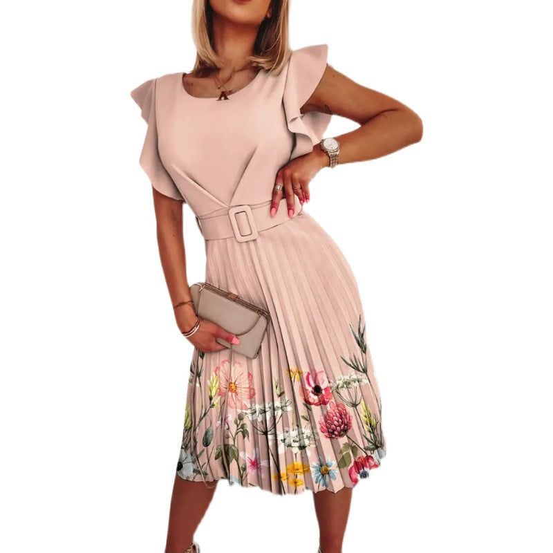 Damen Maxikleid mit Rüschendetails und floralem Design Stalluxe