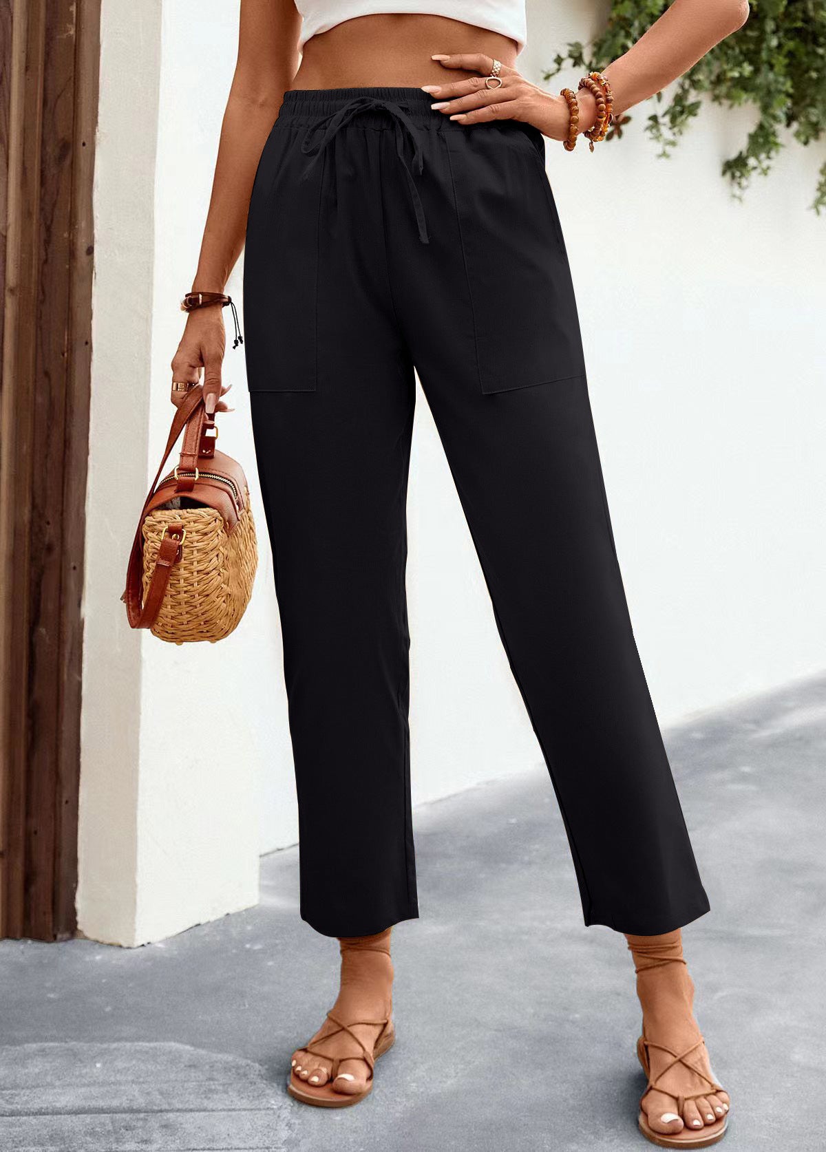 Damen Freizeithose mit elastischem Bund und praktischen Seitentaschen Stalluxe