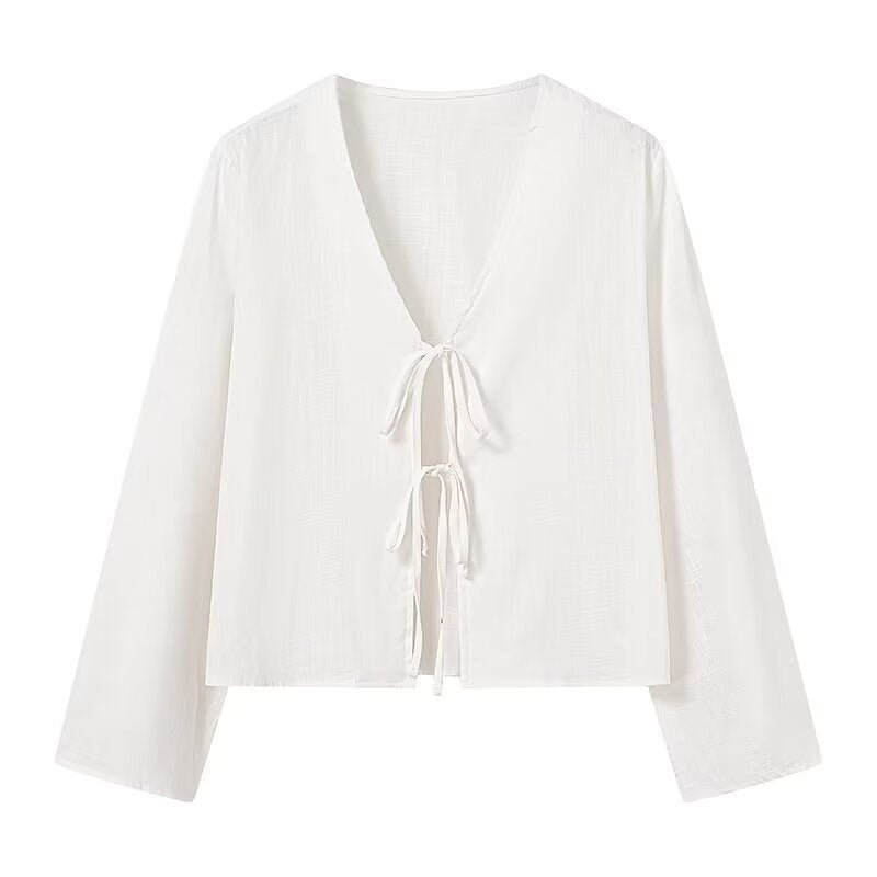 Damen modische Bluse mit weitem Arm Stalluxe