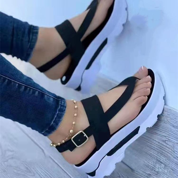 Damen modische Riemensandalen mit anatomischem Fußbett und robustem Design Stalluxe