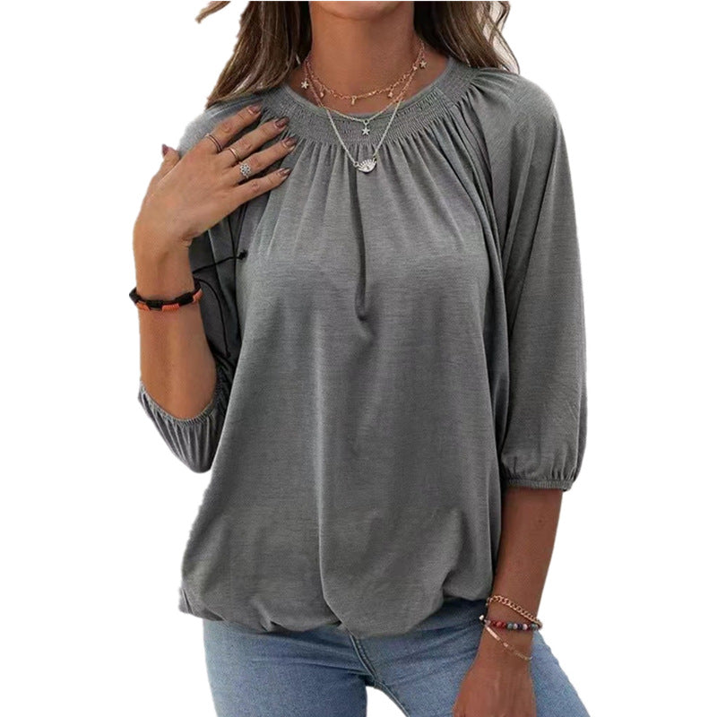 Damen lässiges Oversized-Shirt mit Rüschen und Viskose-Material Stalluxe