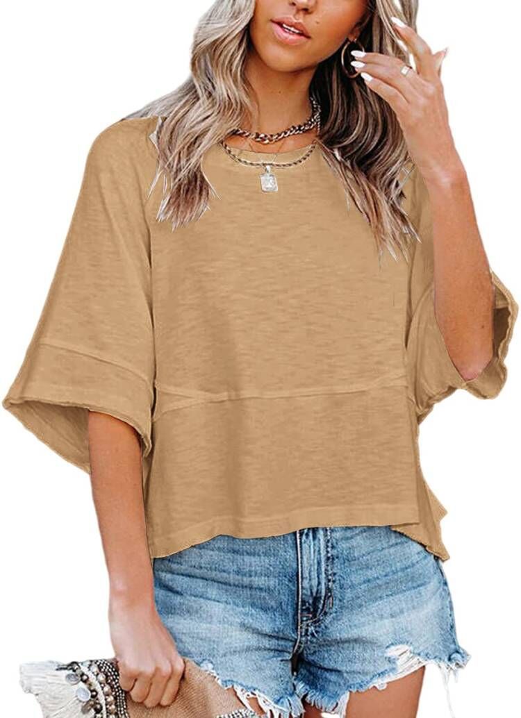 Women's Quarter-Sleeve Boxy Top Stalluxe