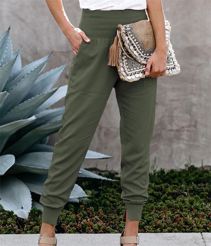 Damen Sportliche Freizeithose mit elastischem Bund und Taschen Stalluxe