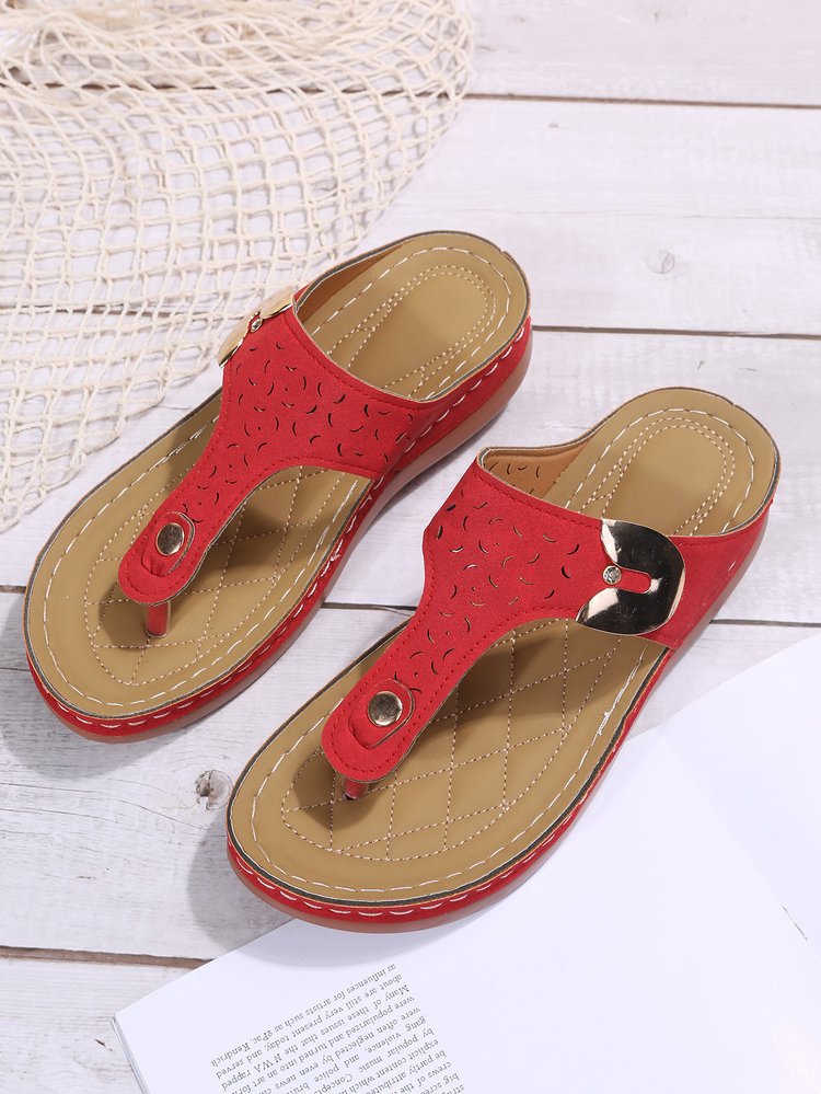 Damen Fußbett-Sandalen mit modischem Herzen-Design und bequemer Sohle Stalluxe