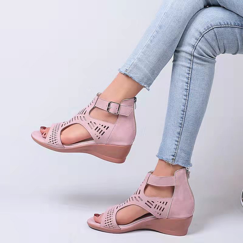 Damen Absatzsandalen mit atmungsaktiven Einsätzen Stalluxe