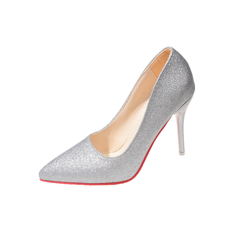 Damen Glitzernde High Heels mit elegantem spitzem Design und rutschfestem Fußbett Stalluxe
