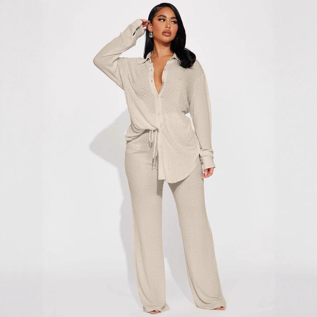 Damen Oversized Hemdbluse mit strukturiertem Gewebe Stalluxe
