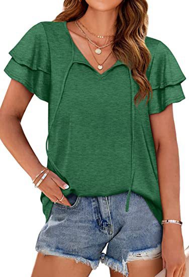 Damen Oberteil mit Rüschendetails und lässigem Schnitt Stalluxe