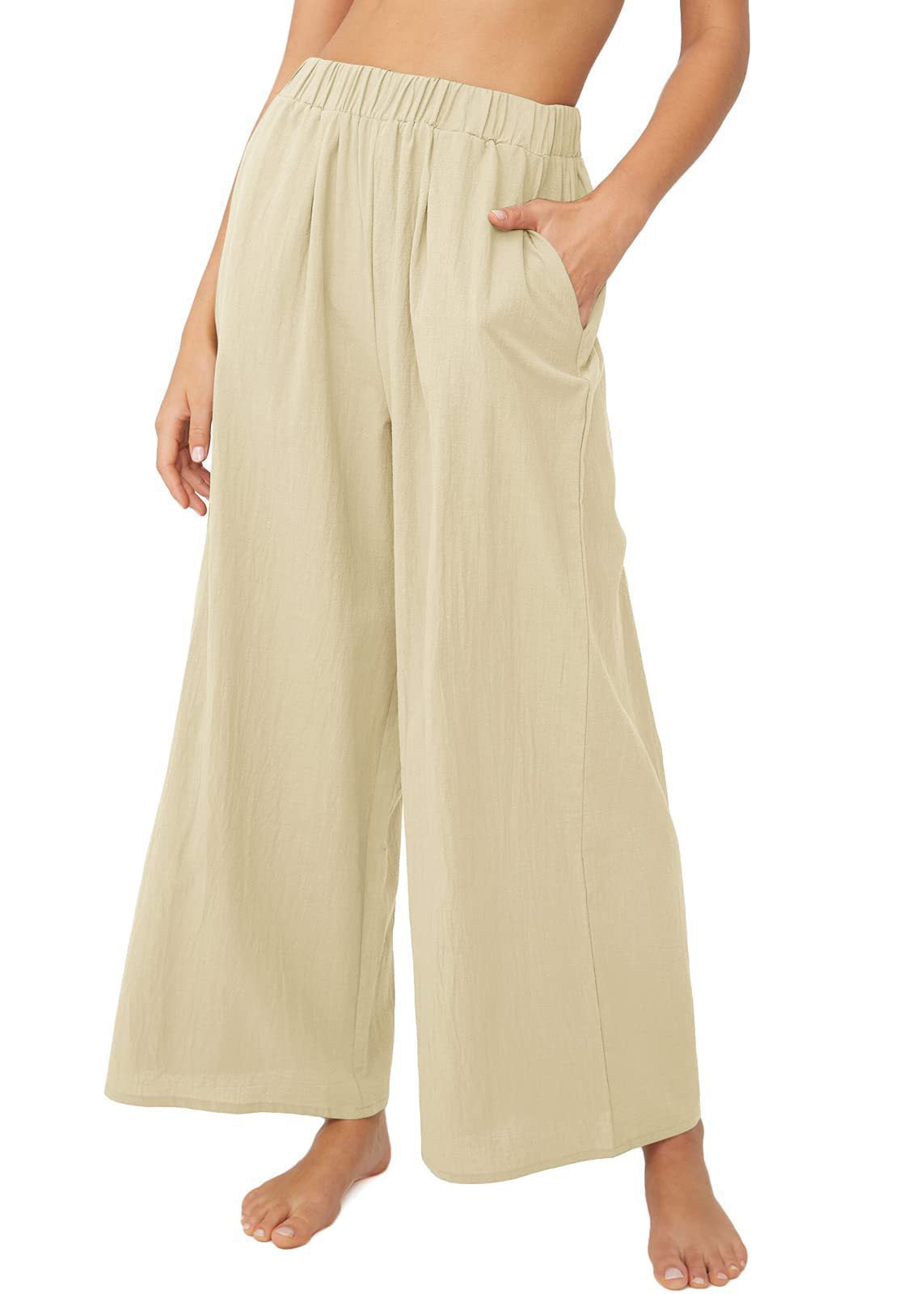 Damen Weite Beinform Entspannte Hose Stalluxe