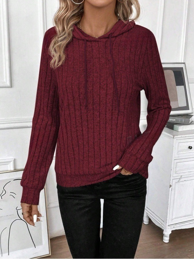 Damen Fleece Kapuzenpulli im Rippdesign Stalluxe