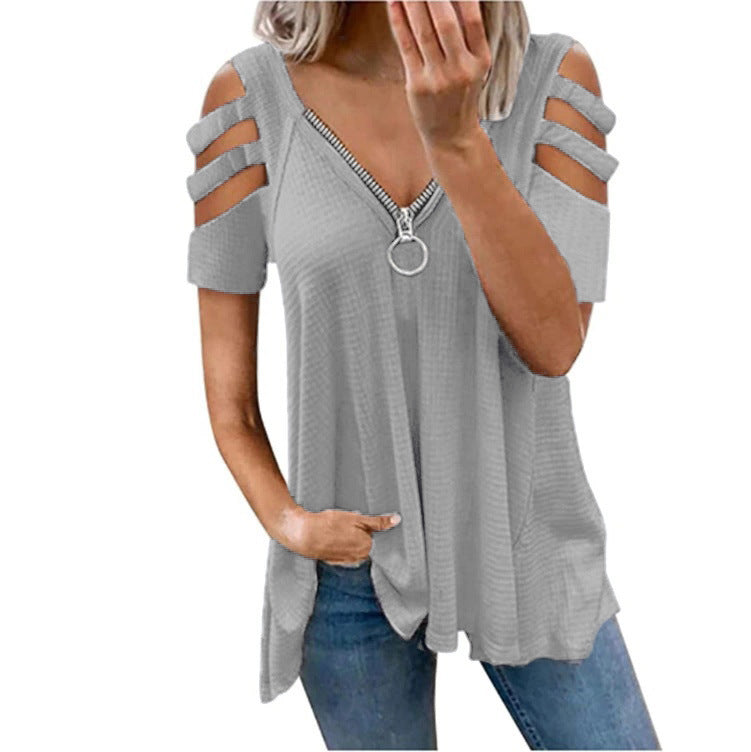 Damen Strickpullover mit modischen Cut-Out-Ärmeln Stalluxe