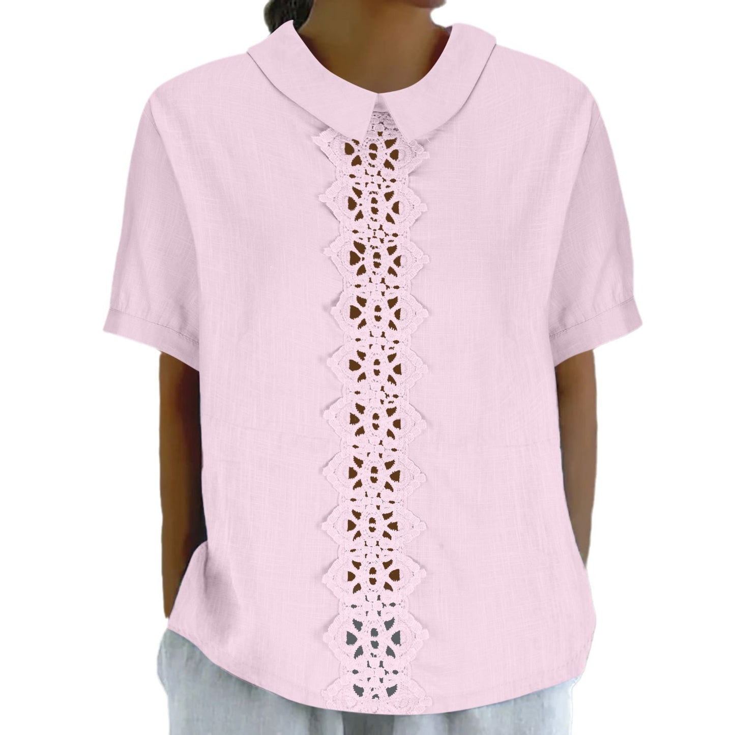 Damen Baumwollbluse mit Stickereidetails Stalluxe
