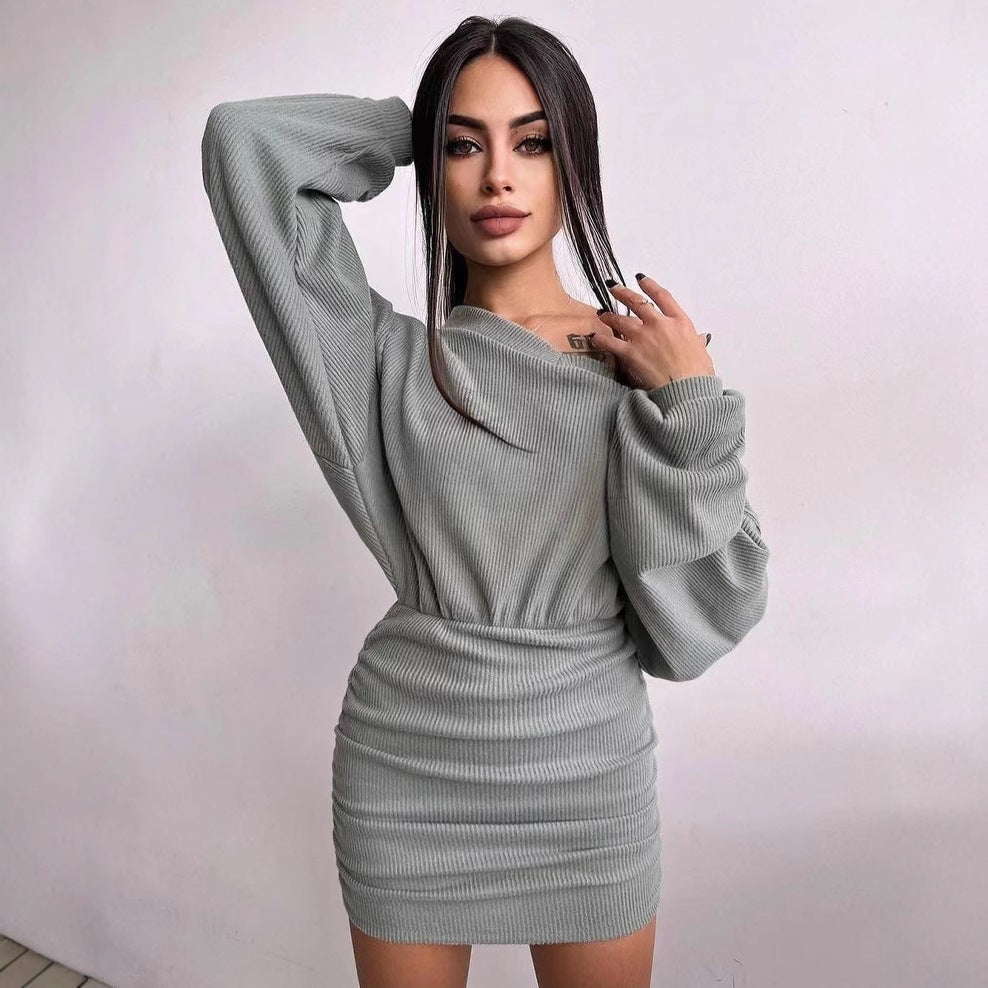 Damen Wickelkleid mit asymmetrischem Schnitt und Rüschendetails Stalluxe