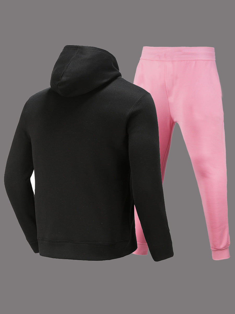 Herren Sportliches Hoodie und Jogginghose Set mit kreativem Engel-Motiv Stalluxe