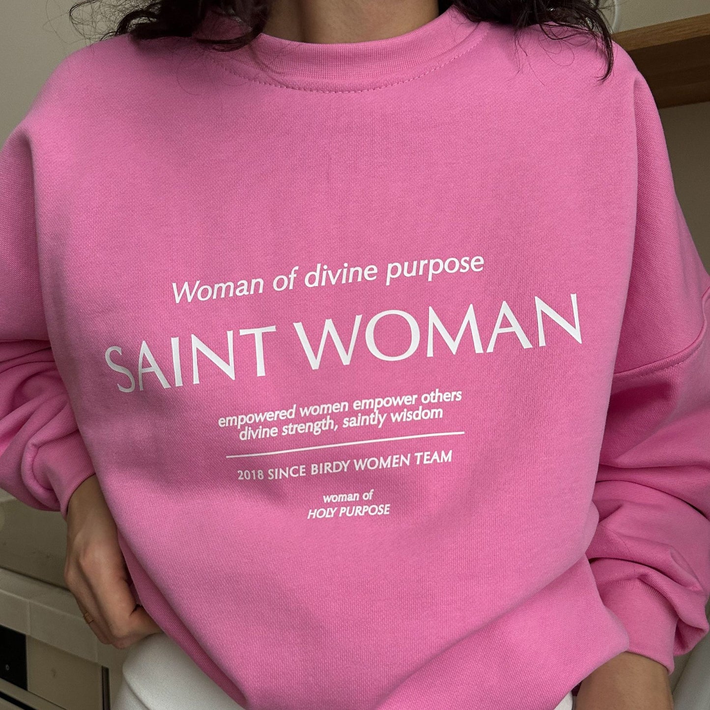 Damen Sweatshirt mit kreativem Schriftzug und lässigem Schnitt Stalluxe