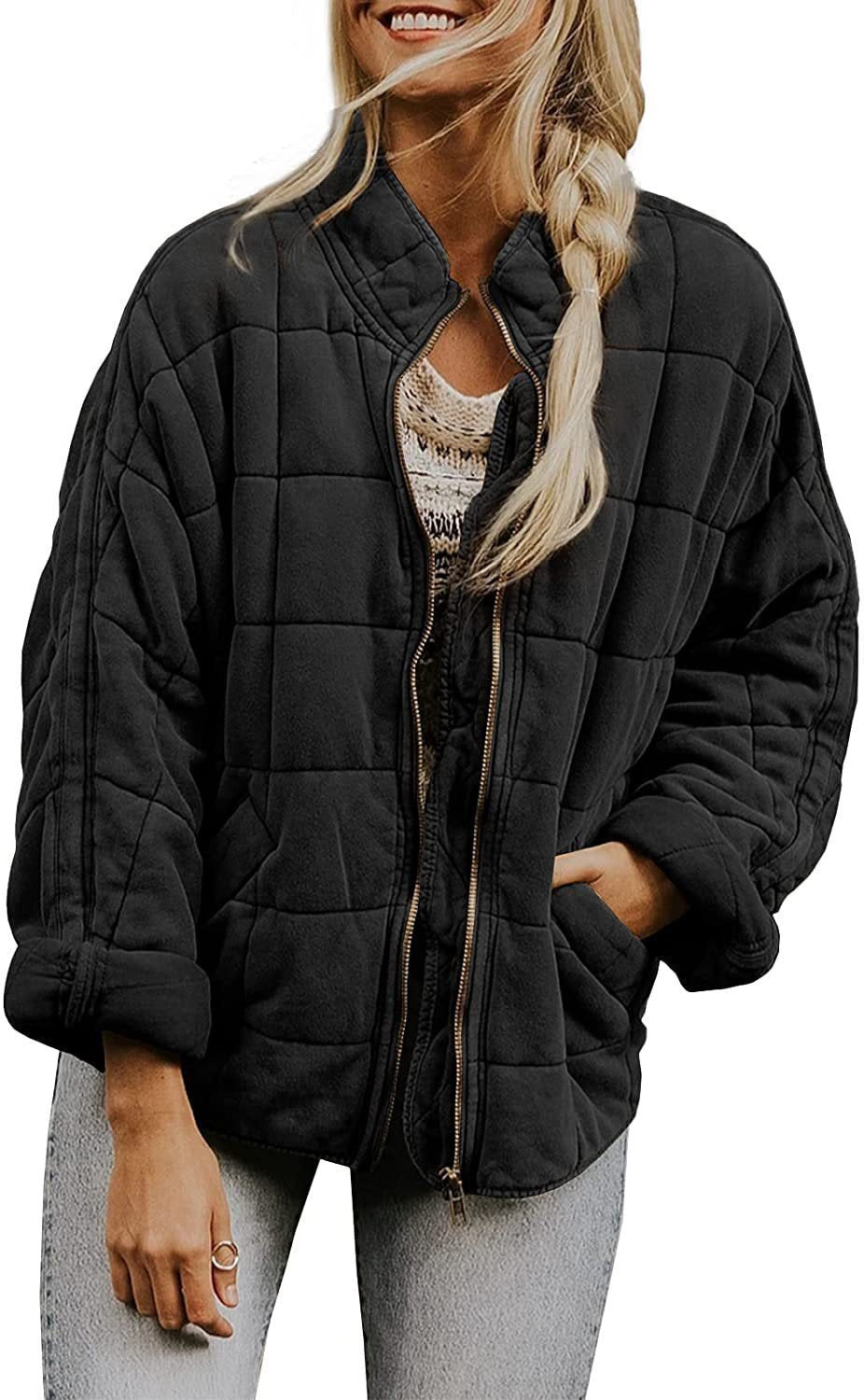 Damen Steppjacke mit hochschließendem Kragen und praktischen Tasche Stalluxe