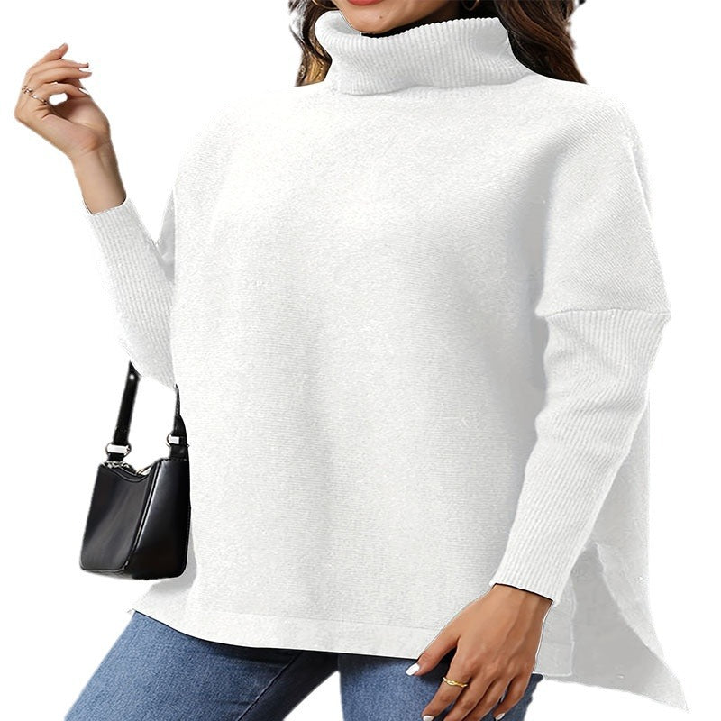 Damen gemütlicher Rollkragenpullover aus feinem Strick Stalluxe