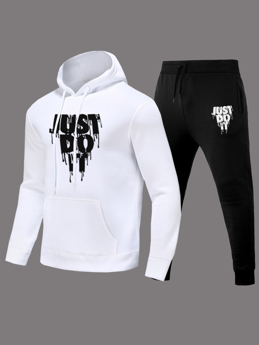 Damen Hoodie und Jogginghose Set mit modernem Grafikdruck Stalluxe