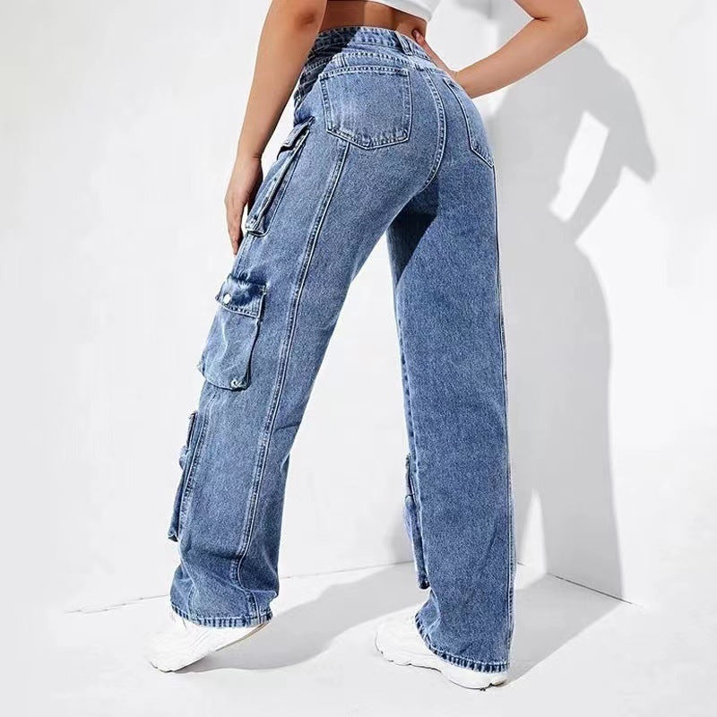 Damen Cargo-Jeans im Vintage-Stil Stalluxe