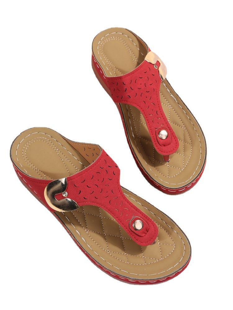 Damen Fußbett-Sandalen mit modischem Herzen-Design und bequemer Sohle Stalluxe