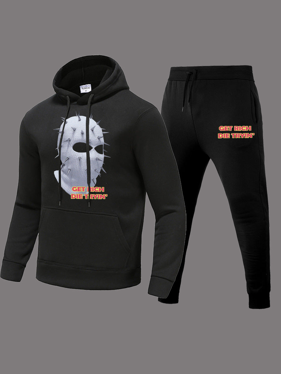 Damen Hoodie und Jogginghose Set mit künstlerischem Grafikdruck Stalluxe