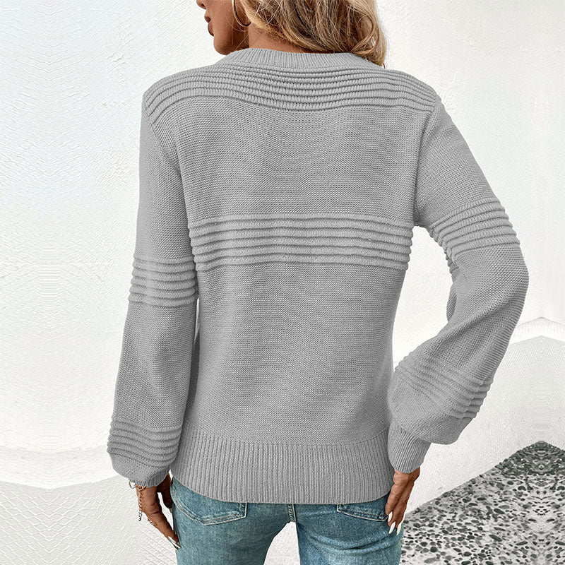 Damen exklusiver Strickpullover mit strukturiertem Design Stalluxe