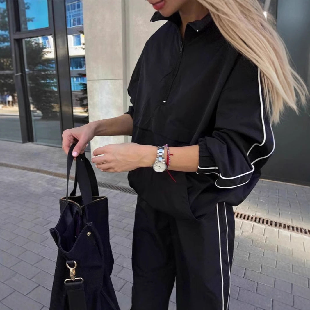 Damen Freizeitjacke mit halbem Reißverschluss und praktischen Taschen Stalluxe