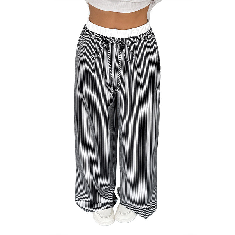 Damen Schneiderhose mit weitem Bein und elastischem Bund Stalluxe