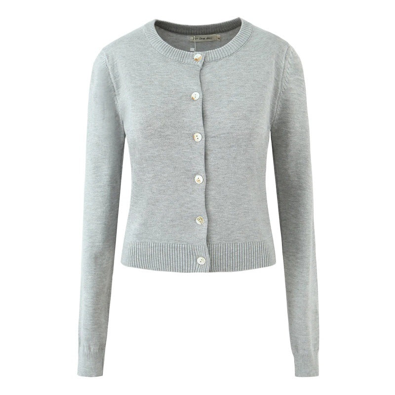 Damen langlebige Strickjacke mit Knopfverschluss und Rundhalsausschnitt Stalluxe