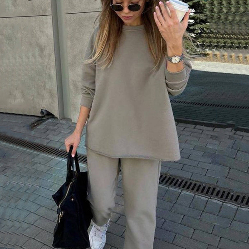 Damen Bequemer Oversize-Sweatshirt- und Lounge-Hosen-Set Stalluxe