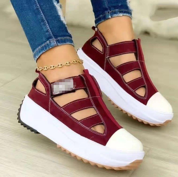 Damen trendige Slip-On Sneakers mit atmungsaktiver Oberflächenstruktur und rutschfester Sohle Stalluxe