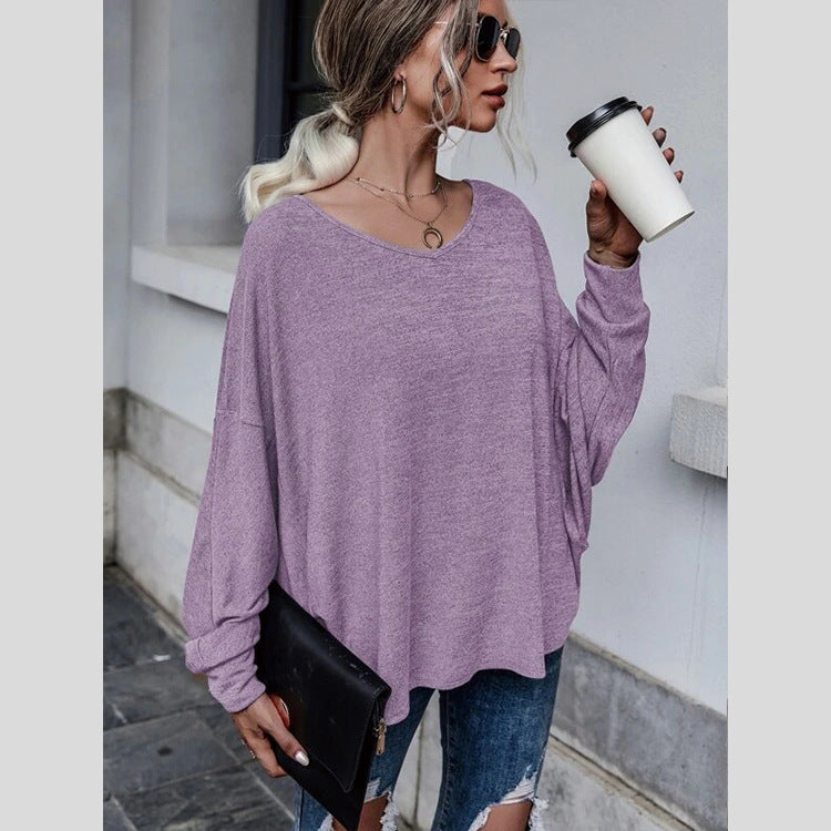Women's Relaxed Fit Drop-Shoulder Top Stalluxe