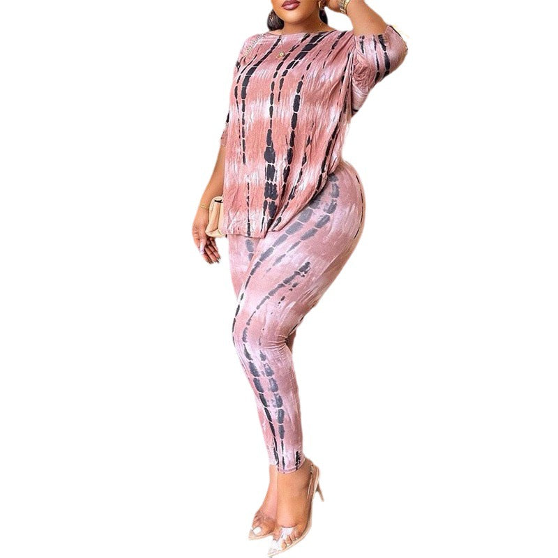 Damen Stylishes Freizeit-Outfit mit Oversized Oberteil und enganliegender Hose Stalluxe
