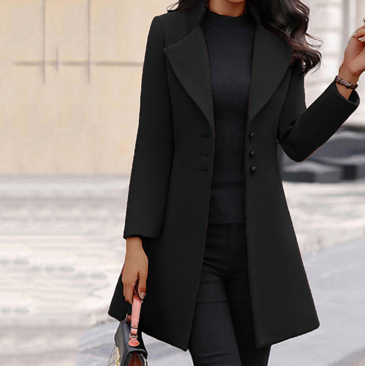 Damen elegante Jacke mit klassischem Detailing und schmaler Silhouette Stalluxe