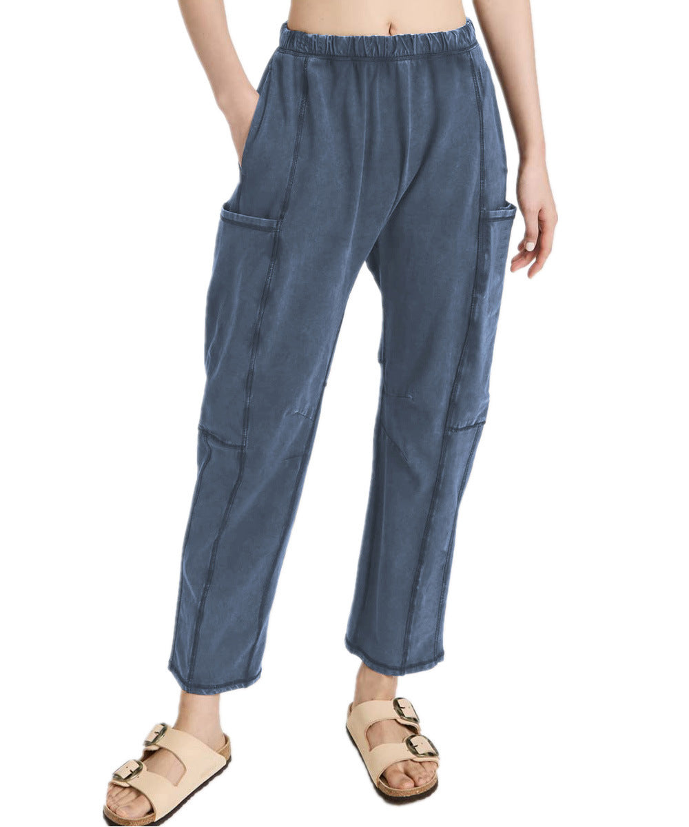 Damen Bequeme Freizeithose mit praktischen Seitentaschen und elastischem Bund Stalluxe