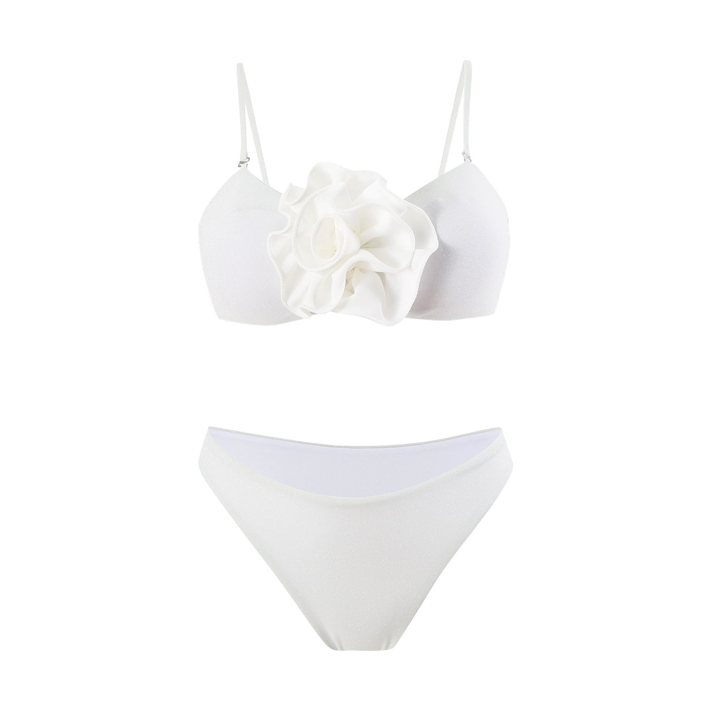Damen Bikiniset mit modischem Wickelrock und floraler Applikation Stalluxe