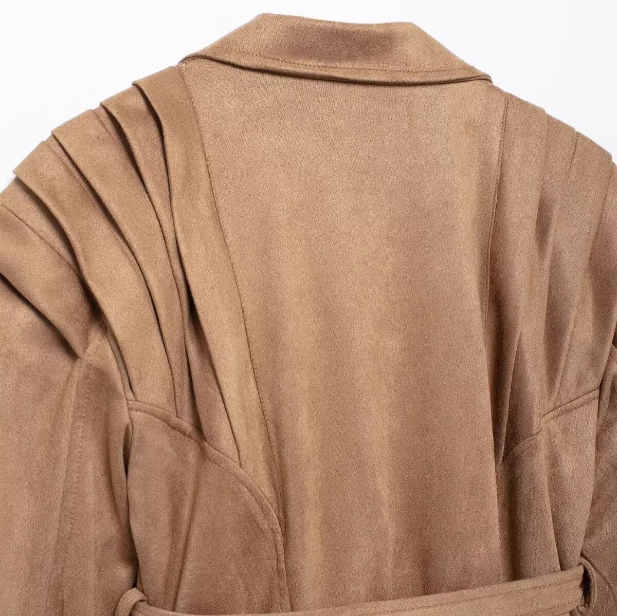 Damen Trendige Kunstlederjacke mit modischem Gürtel und raffiniertem Schnitt Stalluxe
