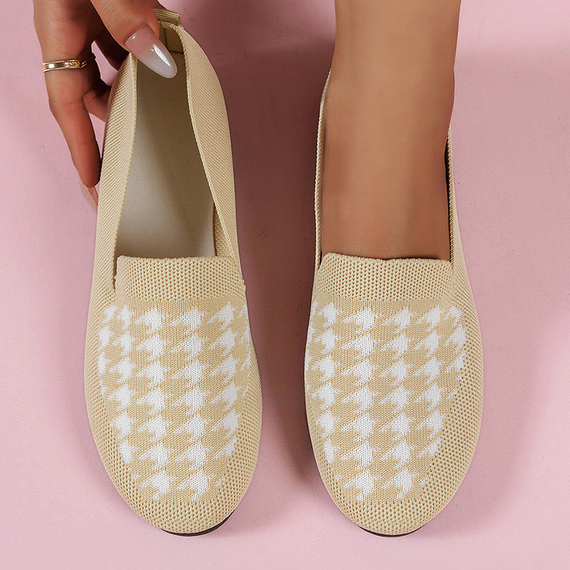 Damen Gemusterte Slipper mit elastischem Bund Stalluxe