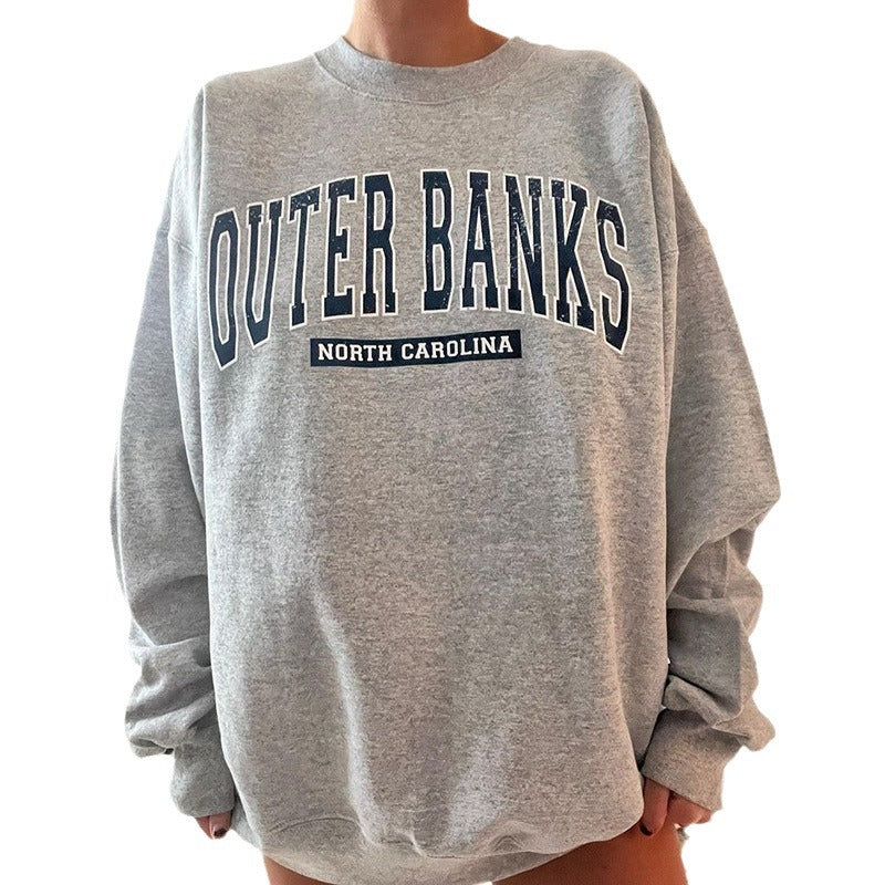 Damen Sweatshirt mit sportlichem Aufdruck Stalluxe