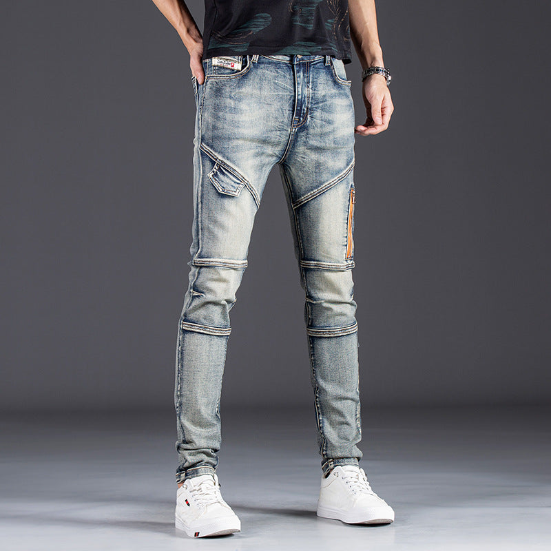 Herren elegante Slim Fit Jeans im zeitgemäßen Used-Look Stalluxe